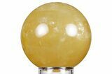 Polished Honey Calcite Sphere - China #359508-1